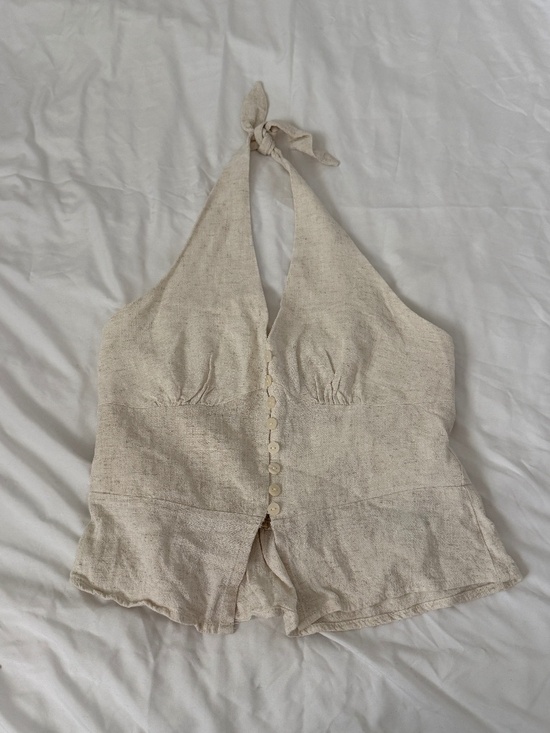 stradivarius Tops - stradivarius linen blend halter top size medium details: -great condition -
